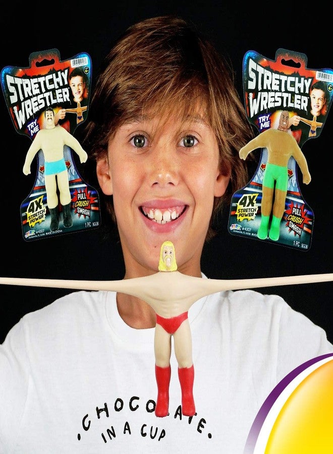 JA-RU Stretchy Wrestler Toys (6 Pack) Classic Squishy Wrestling Toys for Kids | Fun Action Figures | Stress Relief Toy | Bulk Wrestling Party Favors & Classroom Prizes. 4307-6s - Image 3